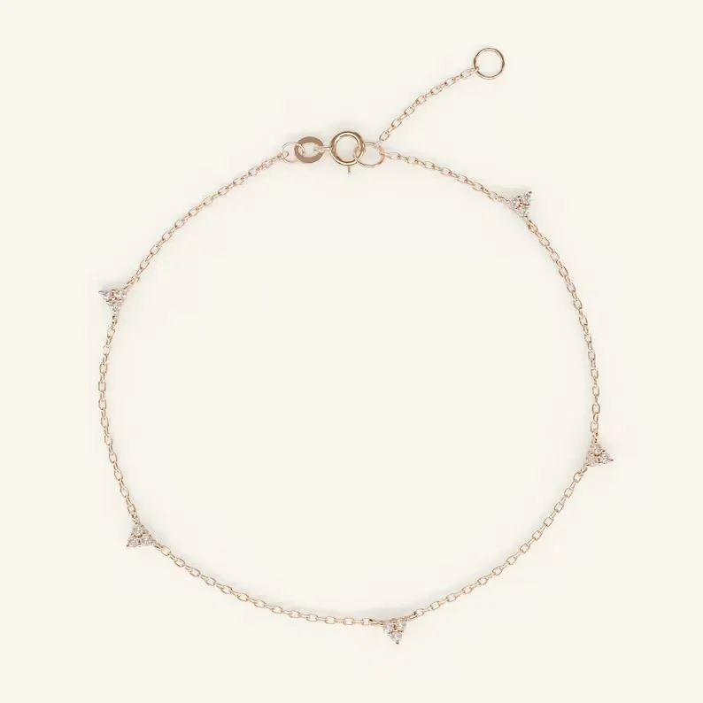 0.11CT Dainty Natural Dimond Bracelet