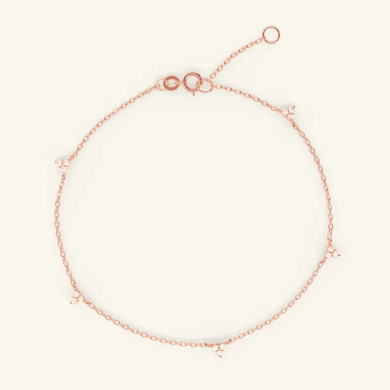 0.11CT Dainty Natural Dimond Bracelet