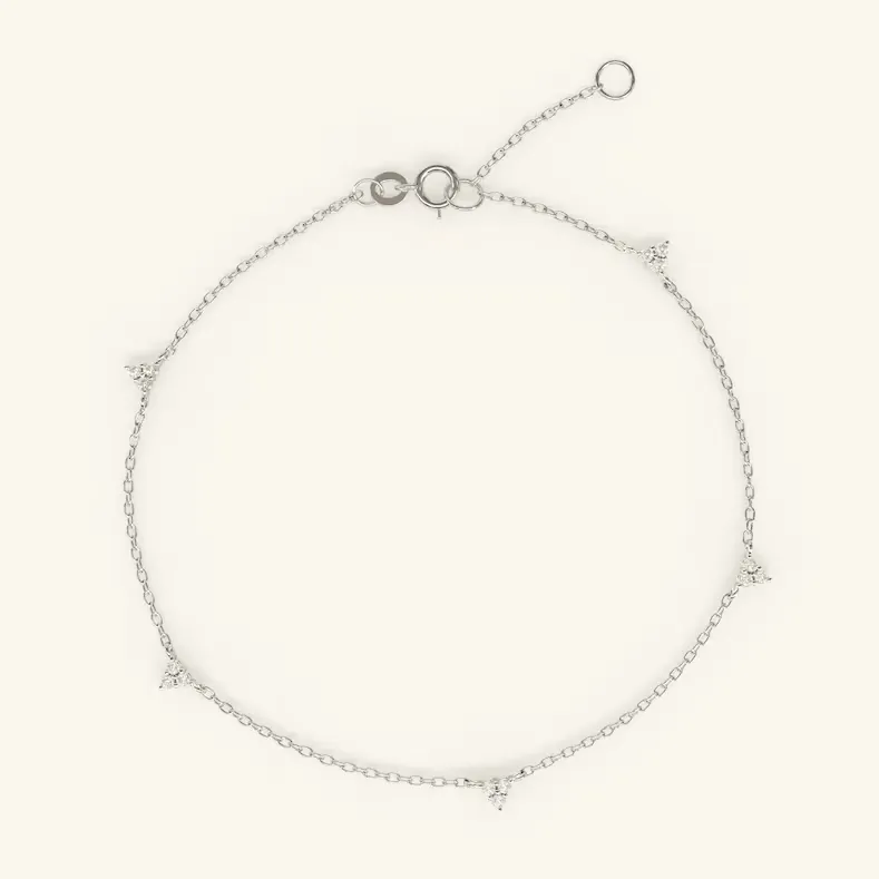 0.11CT Dainty Natural Dimond Bracelet