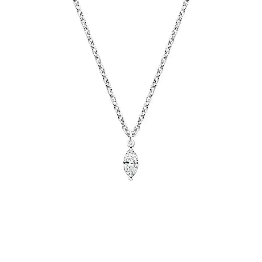 0.16CTW Marquise Diamond Necklace For Her