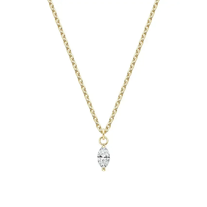 0.16CTW Marquise Diamond Necklace For Her