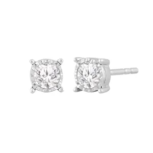 0.25ct Diamond Stud Earrings In 9Ct White Gold