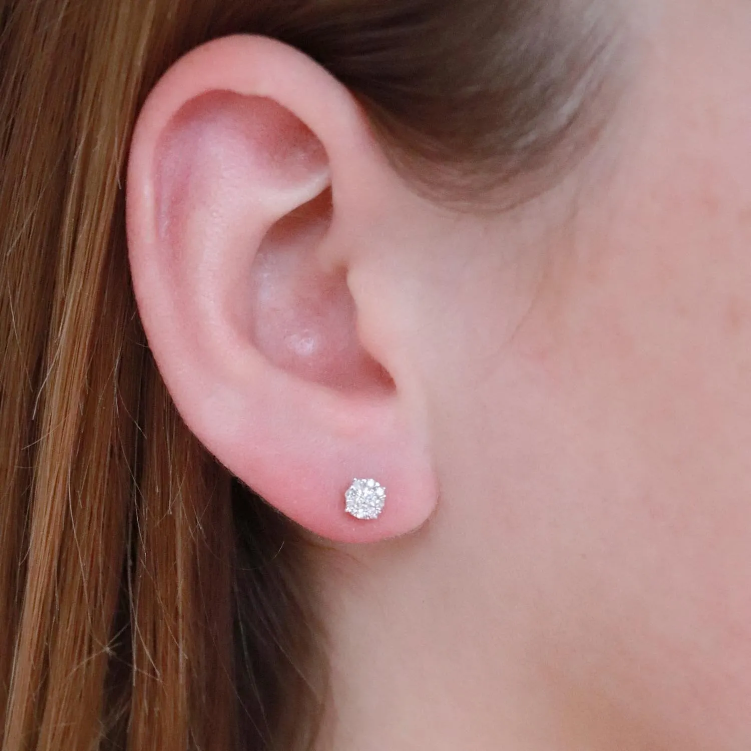 0.25ct Diamond Stud Earrings In 9Ct Yellow Gold