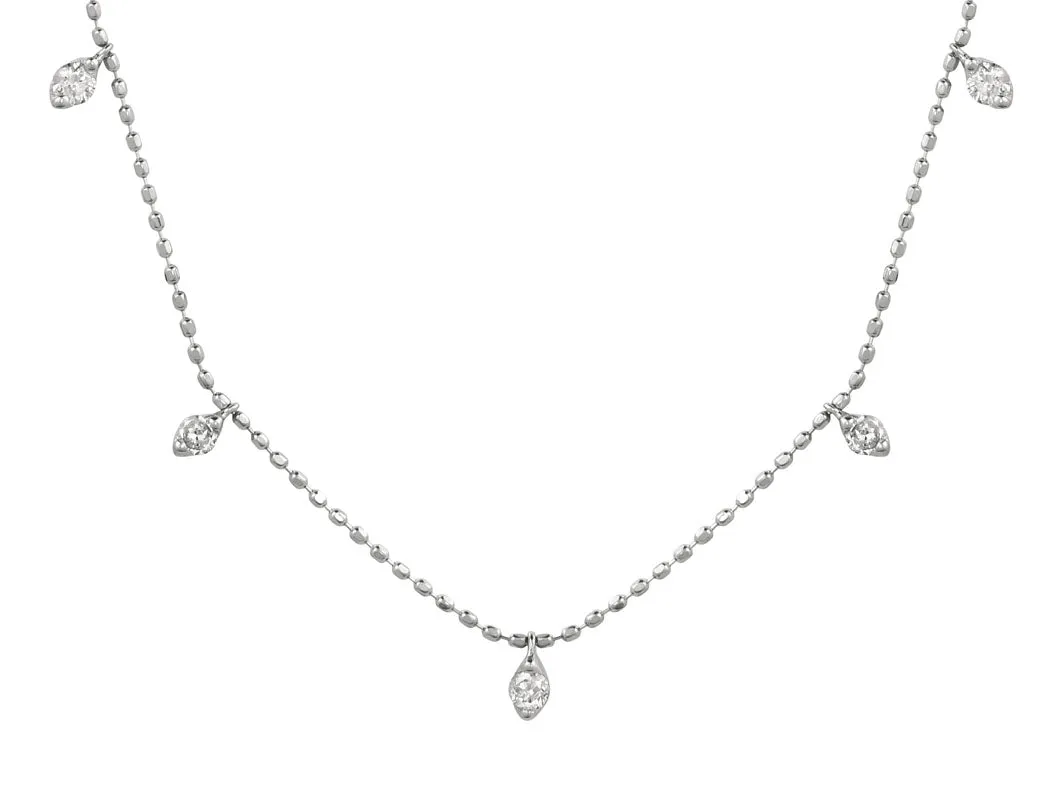 13 Diamond Dangle Necklace