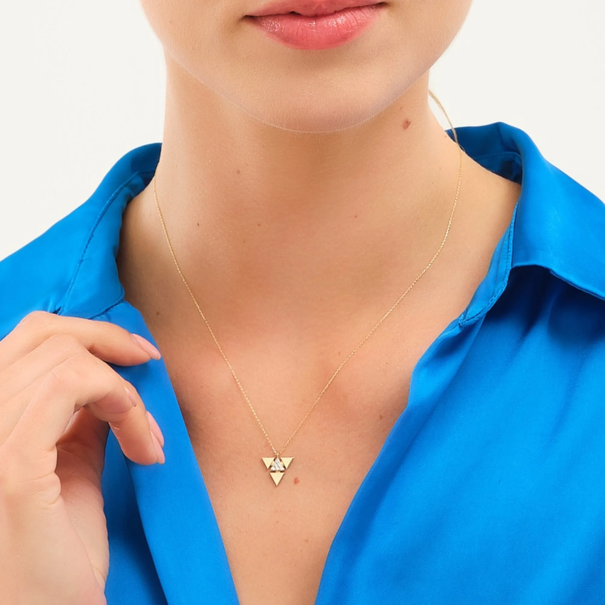 14K Solid Gold Nina Diamond Necklace
