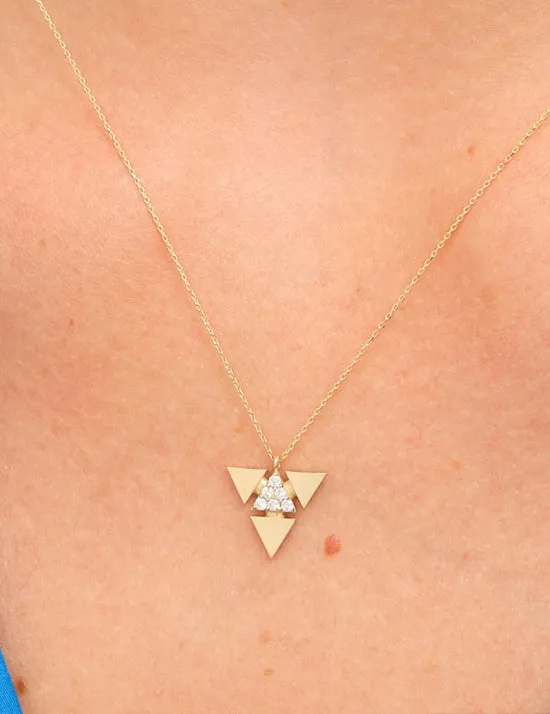14K Solid Gold Nina Diamond Necklace