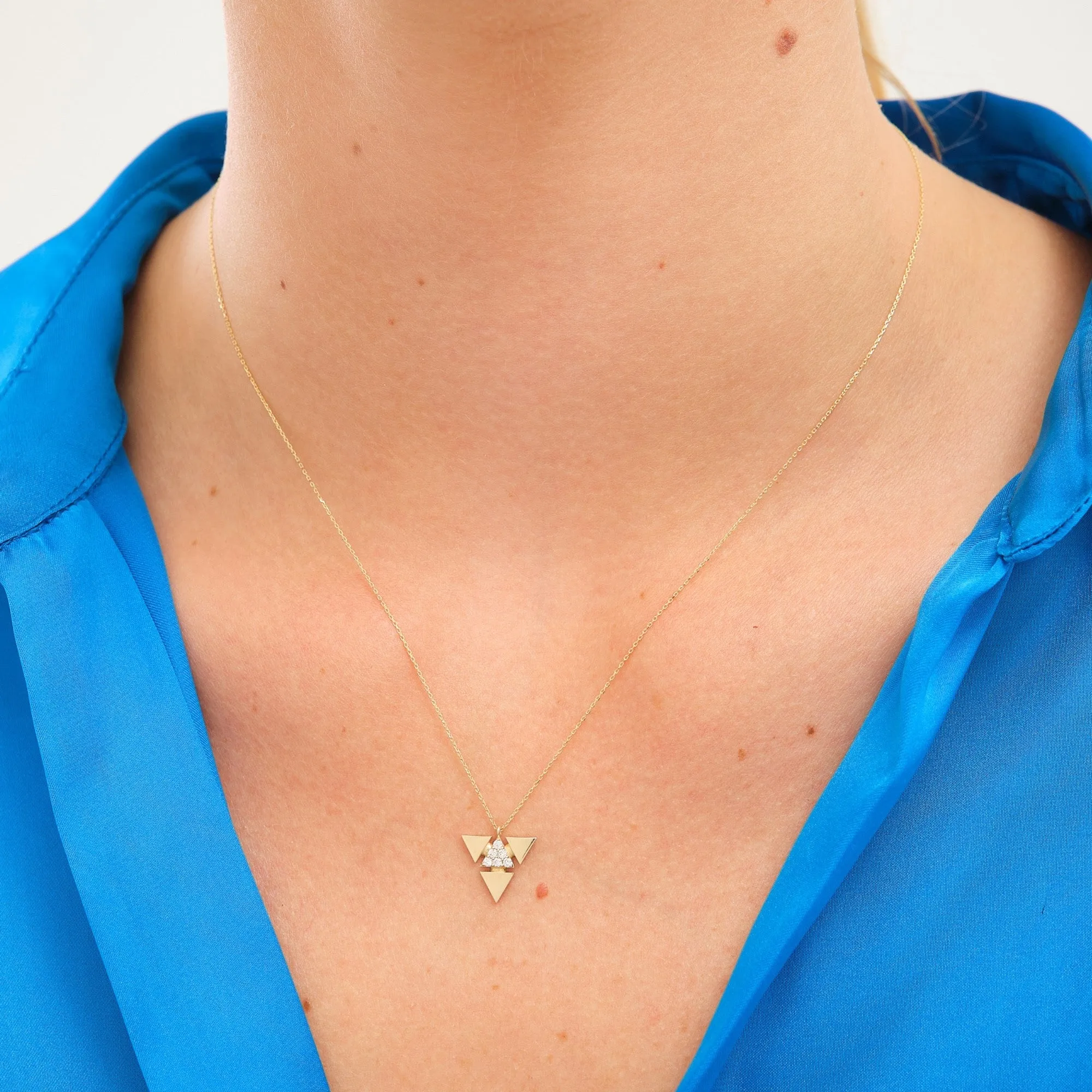 14K Solid Gold Nina Diamond Necklace