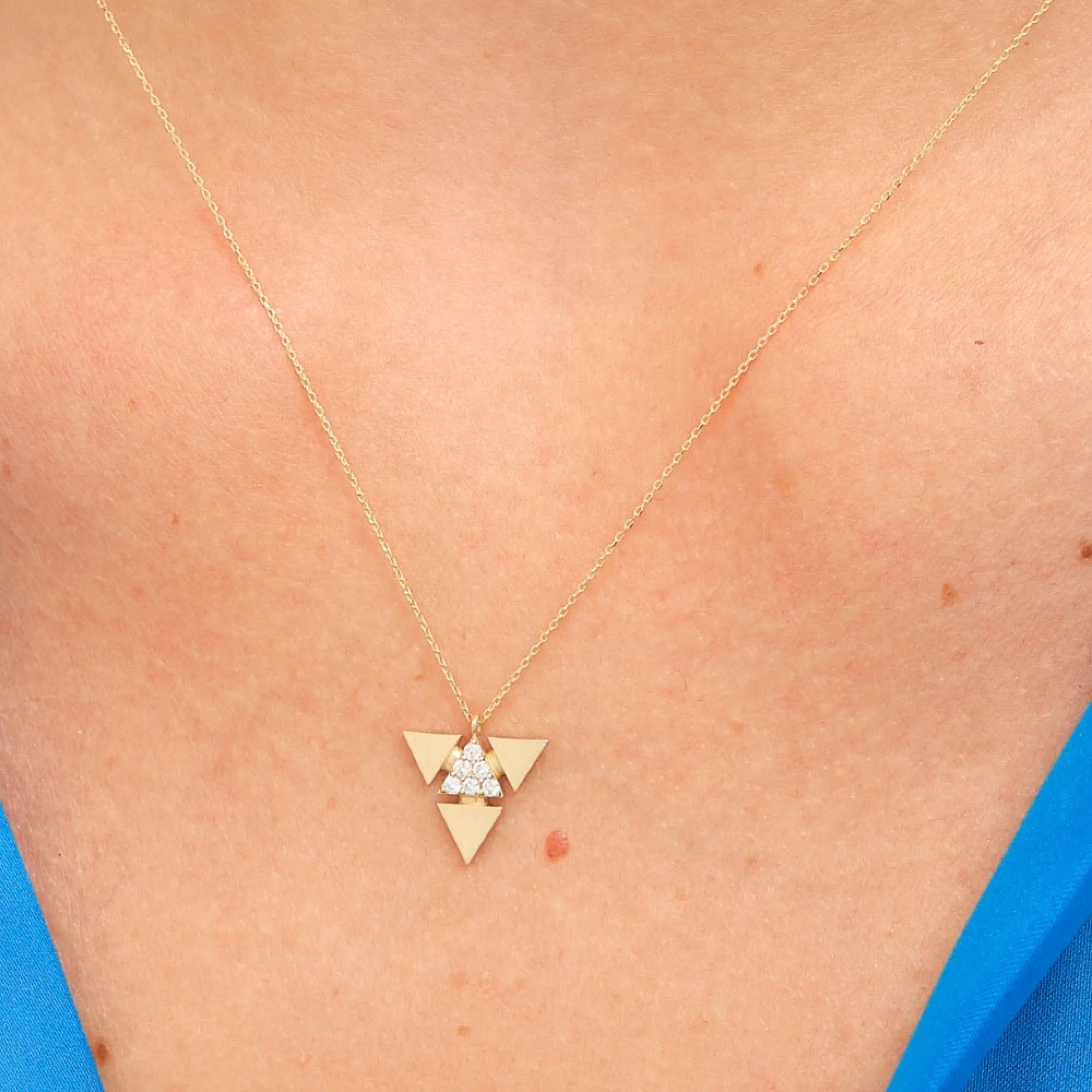 14K Solid Gold Nina Diamond Necklace