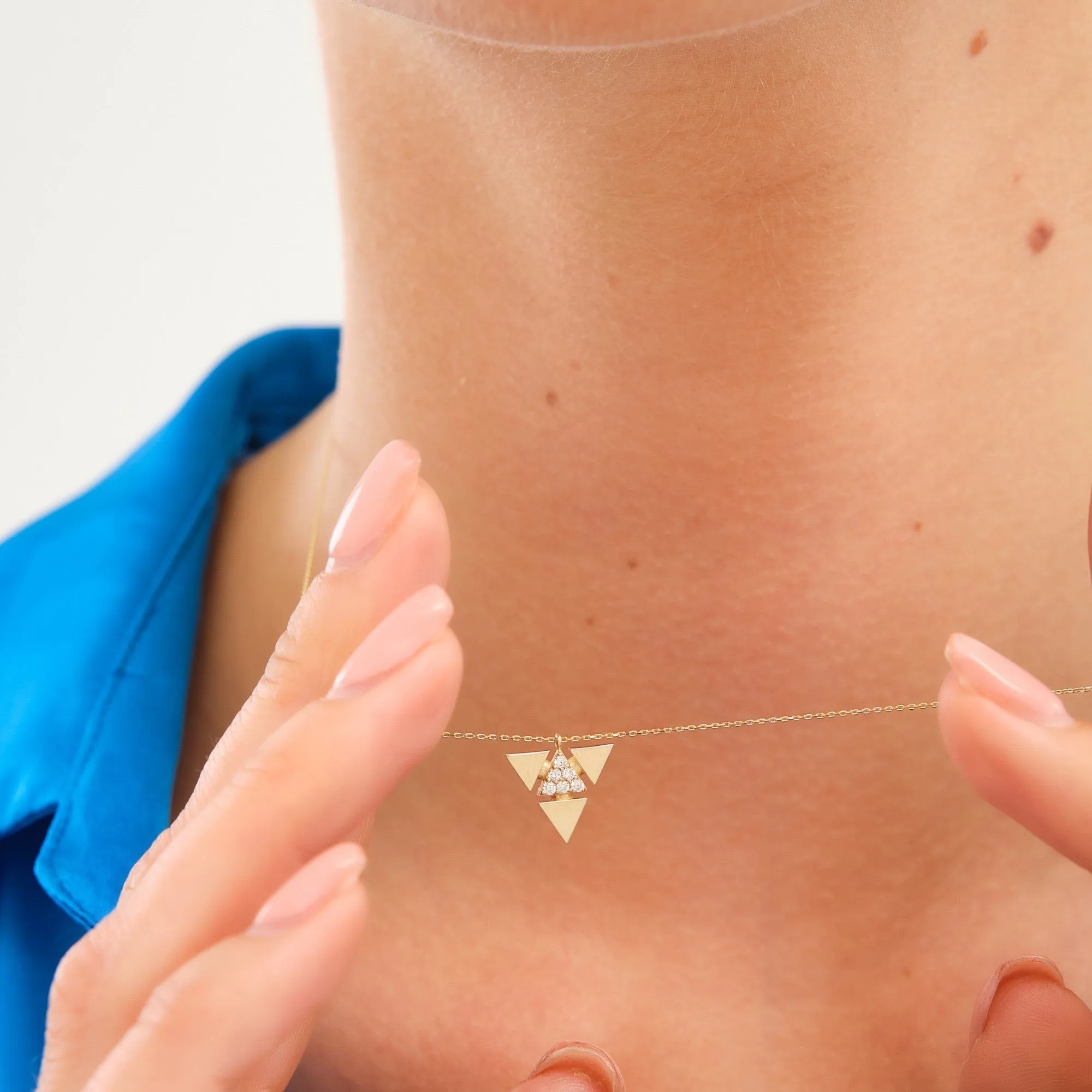 14K Solid Gold Nina Diamond Necklace