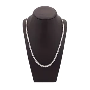 14K White Gold Tennis Necklace - 14.85ct