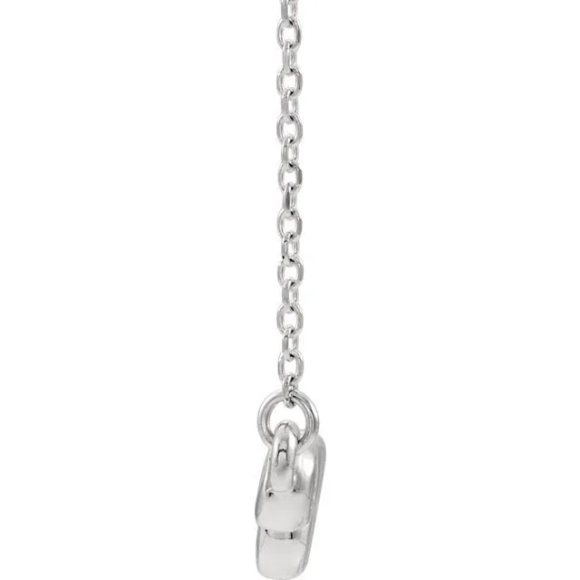 14KT GOLD 1/2 CTW AQUAMARINE BEZEL-SET BAR NECKLACE