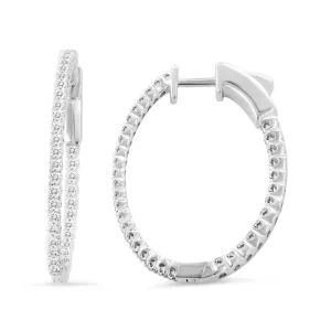 14KW 19/25M INSIDE OUT OVAL DIAMOND HOOP   (118HP117333W14DI1)