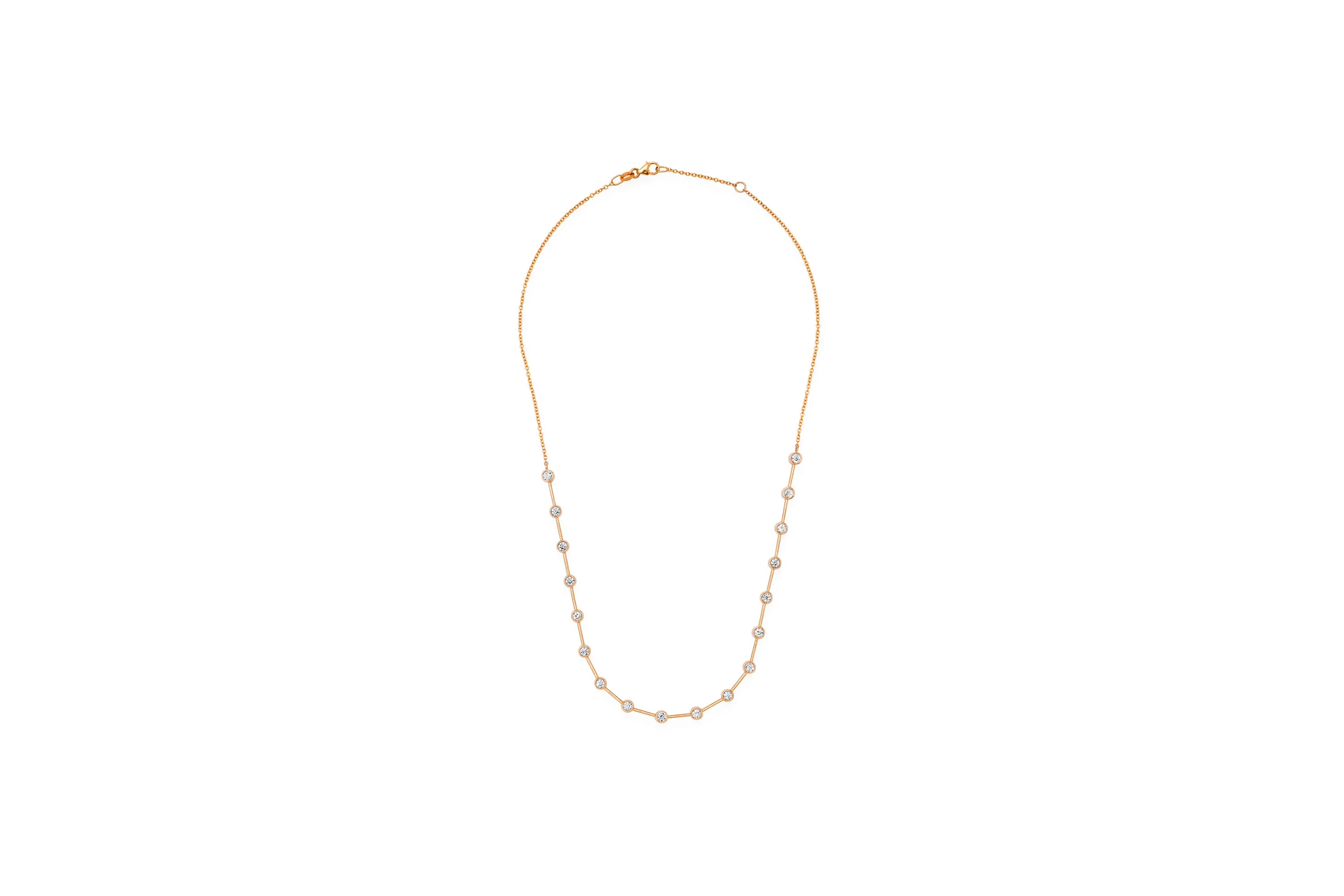 18 Diamond Bezel Necklace