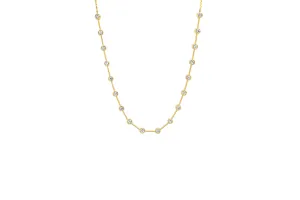 18 Diamond Bezel Necklace
