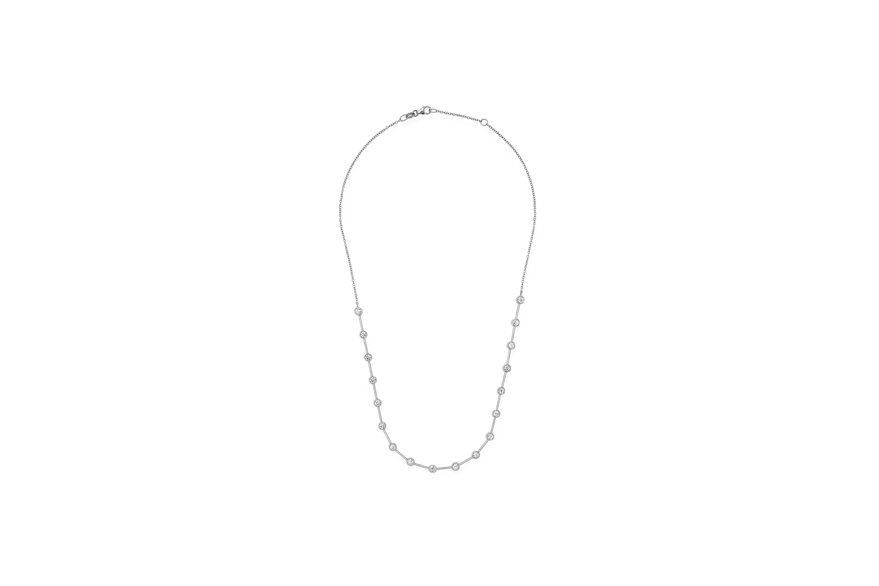 18 Diamond Bezel Necklace