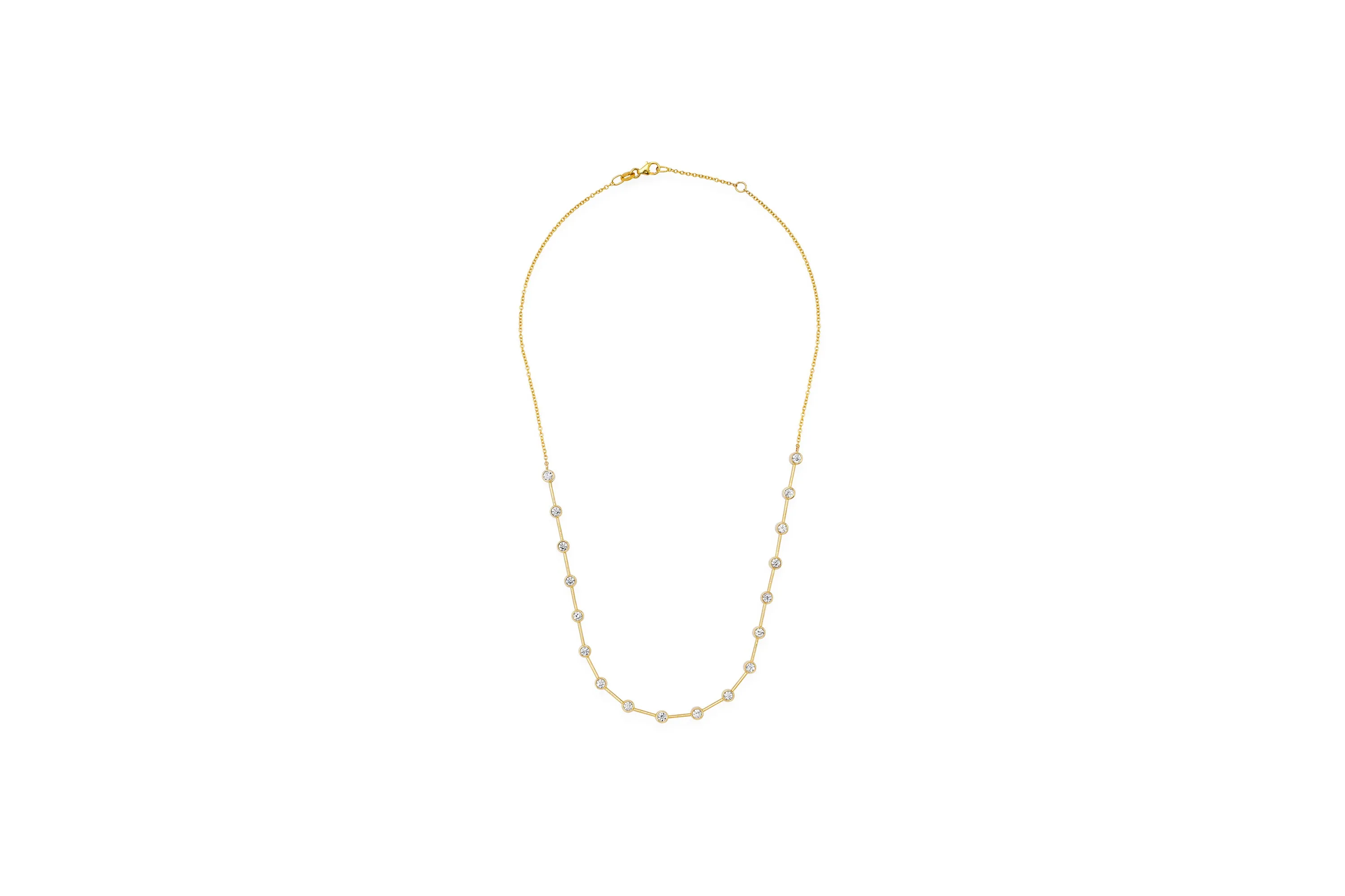 18 Diamond Bezel Necklace