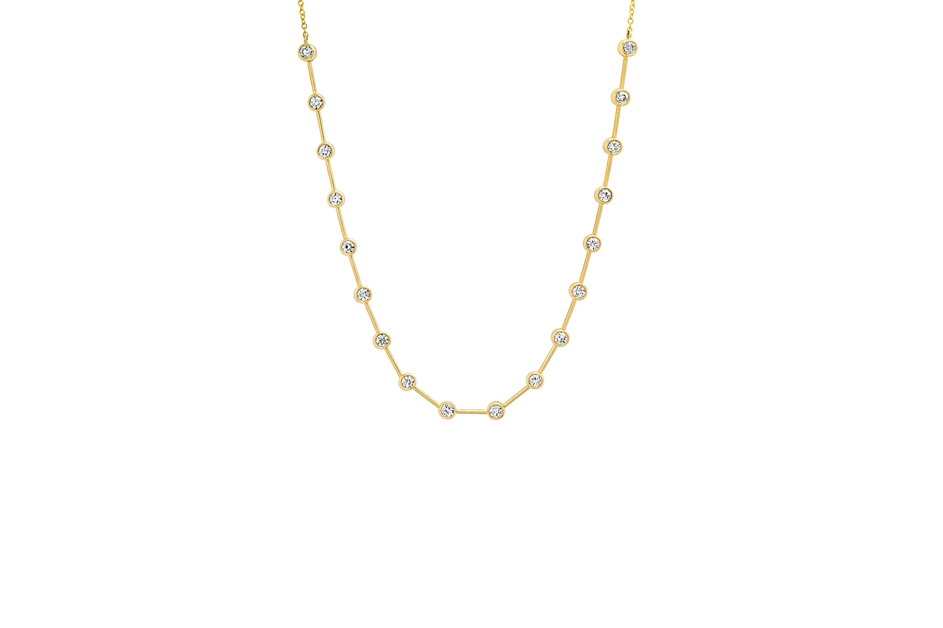 18 Diamond Bezel Necklace