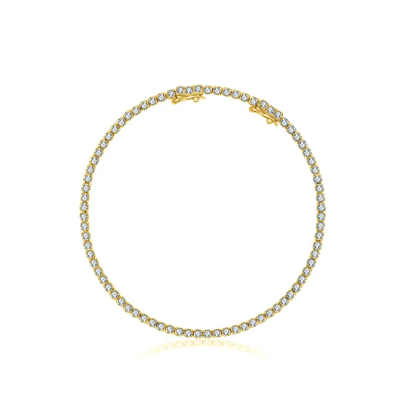 18K Gold 2.3 Carat Tennis Diamond Bracelet