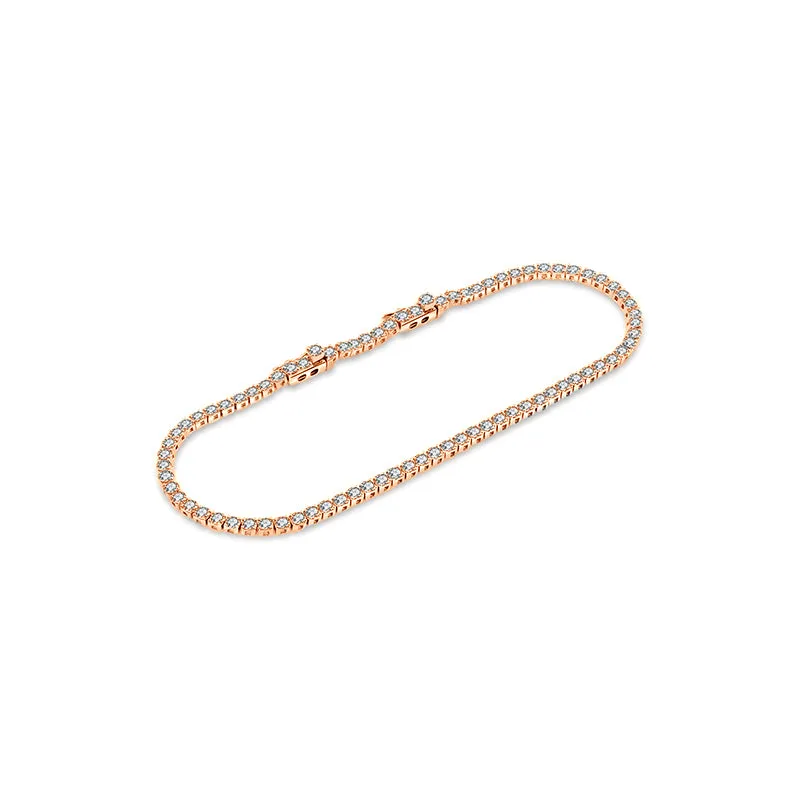 18K Gold 2.3 Carat Tennis Diamond Bracelet