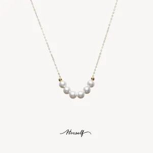 18K Gold Classic Smile Pearl Necklace