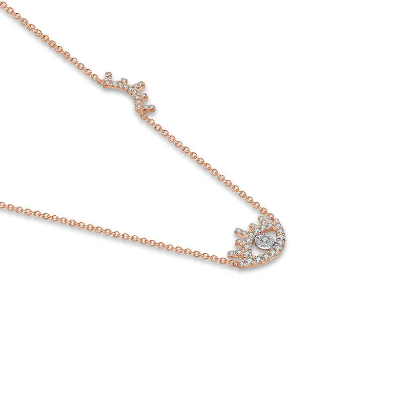 18k Gold Evil Eye & Eyelash Diamond Necklace