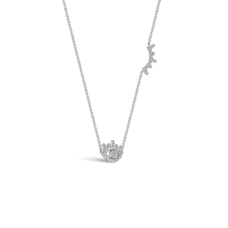 18k Gold Evil Eye & Eyelash Diamond Necklace