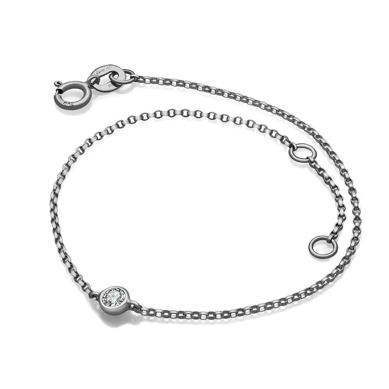 18k Gold Single Diamond Bracelet