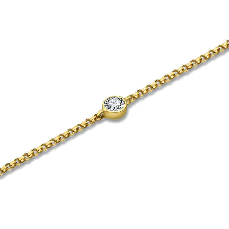 18k Gold Single Diamond Bracelet