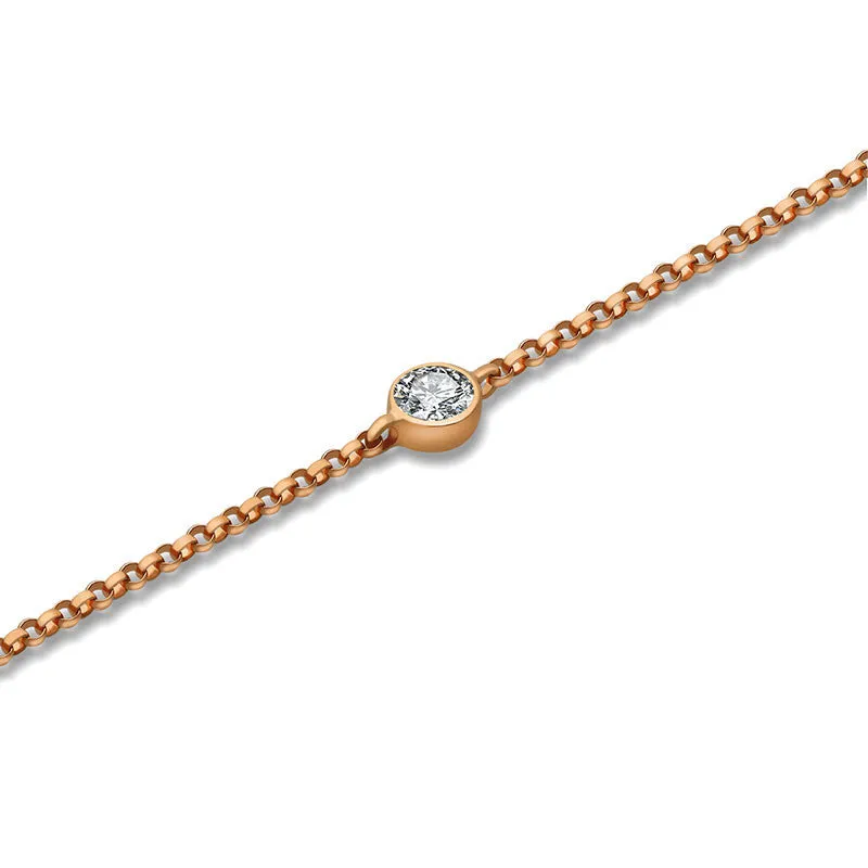 18k Gold Single Diamond Bracelet