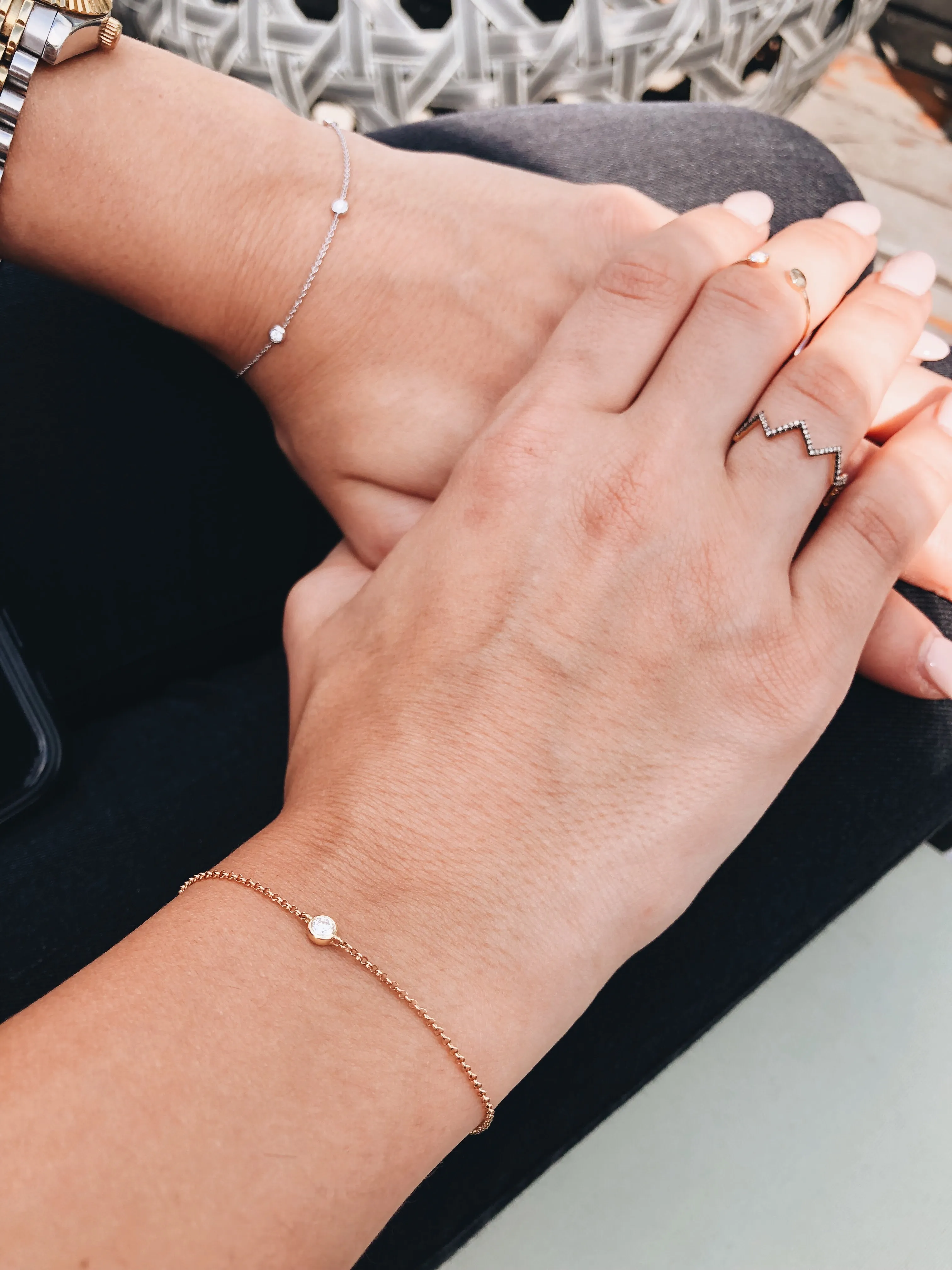 18k Gold Single Diamond Bracelet