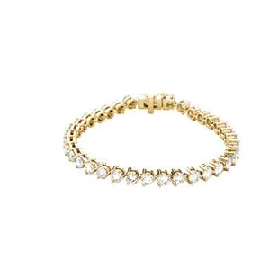 18K Yellow 12 CTW Diamond Line 7.25" Bracelet