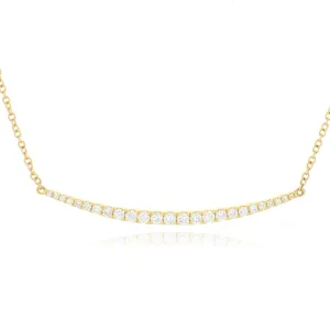 18k Yellow Gold Tapered Diamond Necklace