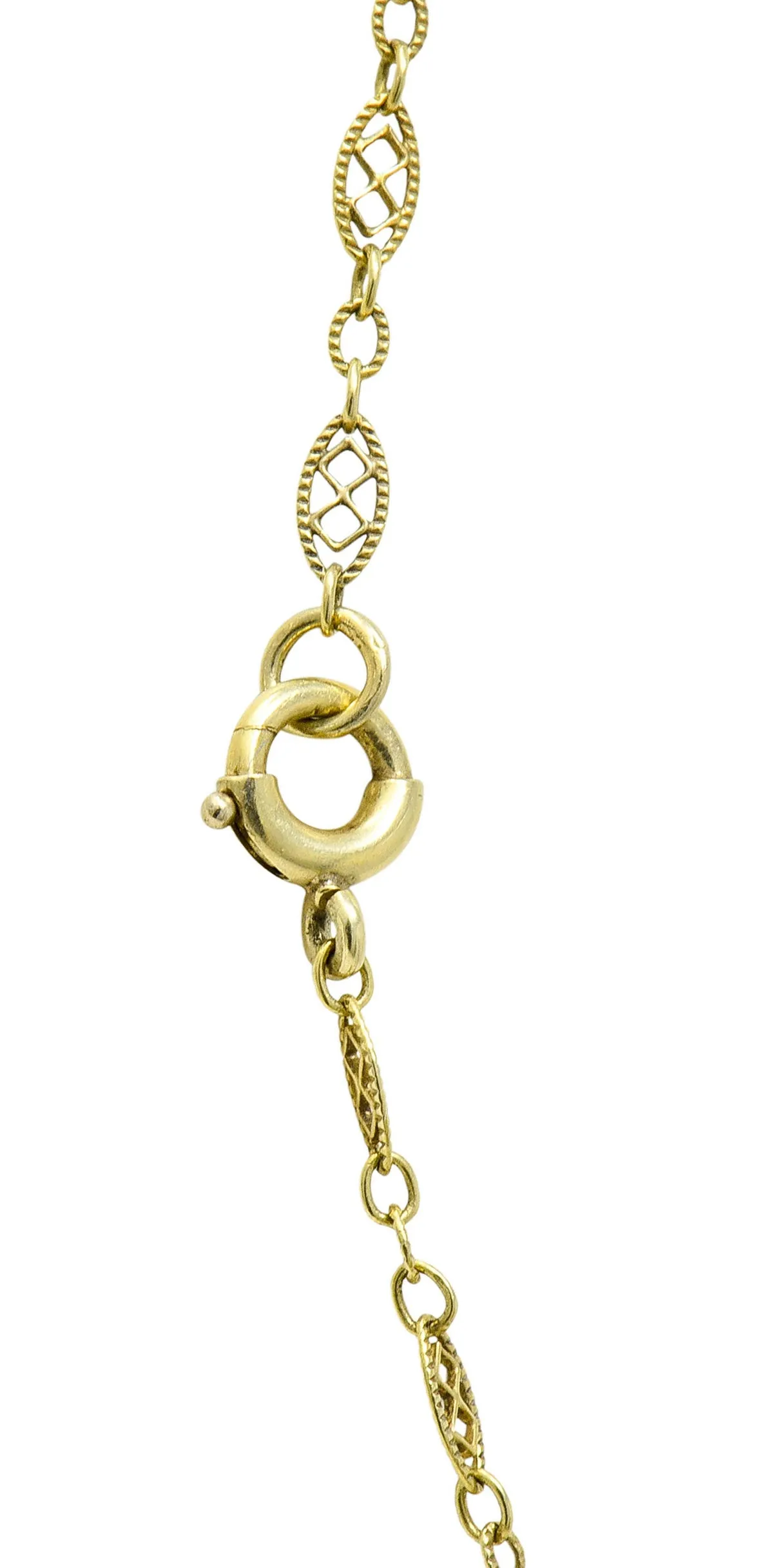 1940's Retro Carved Jade 14 Karat Gold Floral Pendant Necklace
