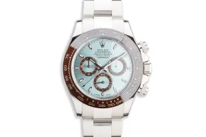 2019 Rolex Platinum Daytona 116506 Glacier Blue Dial with Box and Card