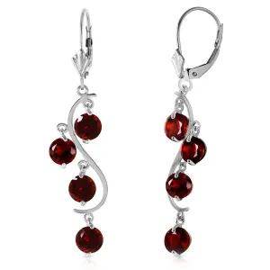 4.95 Carat 14K Solid White Gold No Fault Of Mine Garnet Earrings