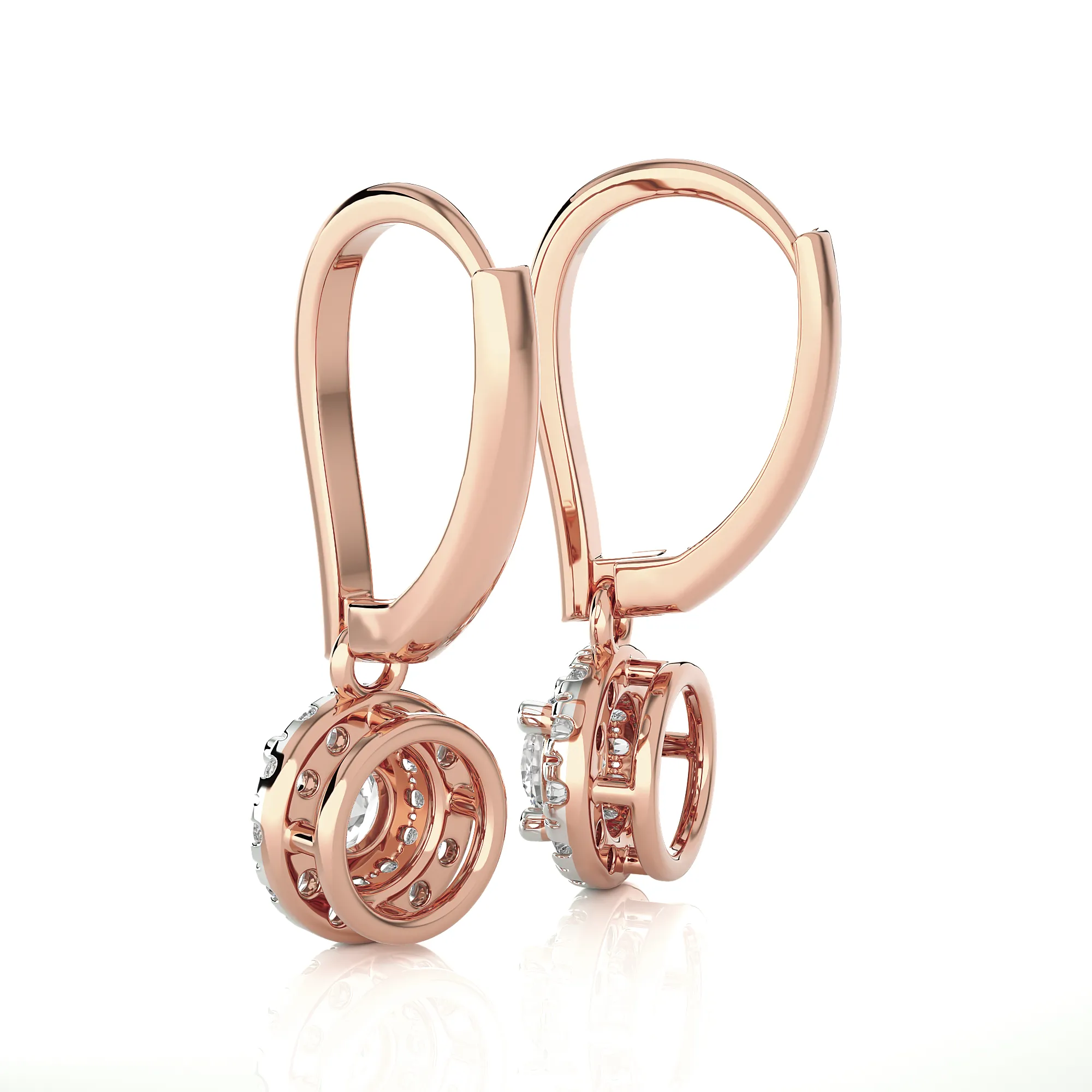 5/8 ctw Round Lab Grown Diamond Drop Earrings