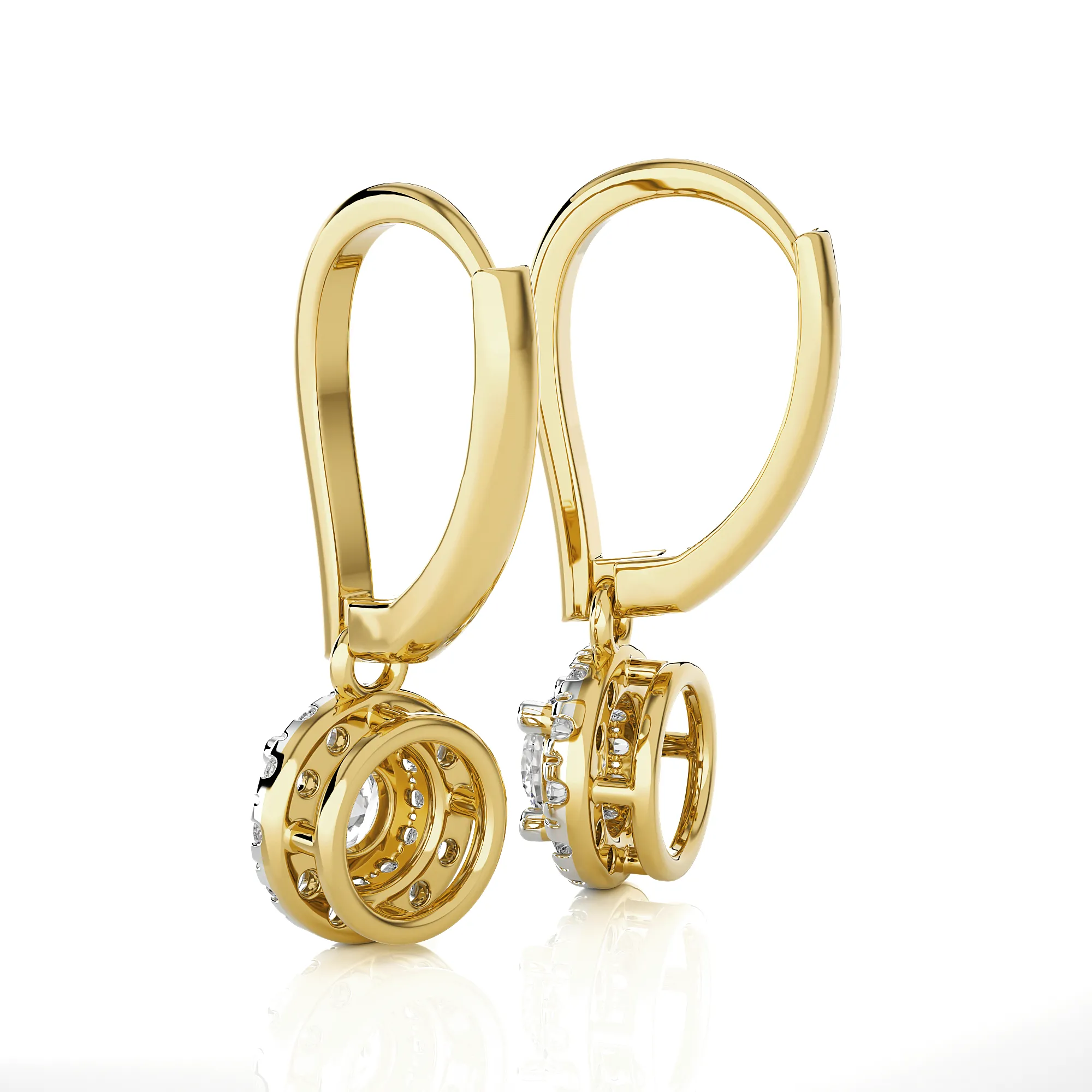 5/8 ctw Round Lab Grown Diamond Drop Earrings