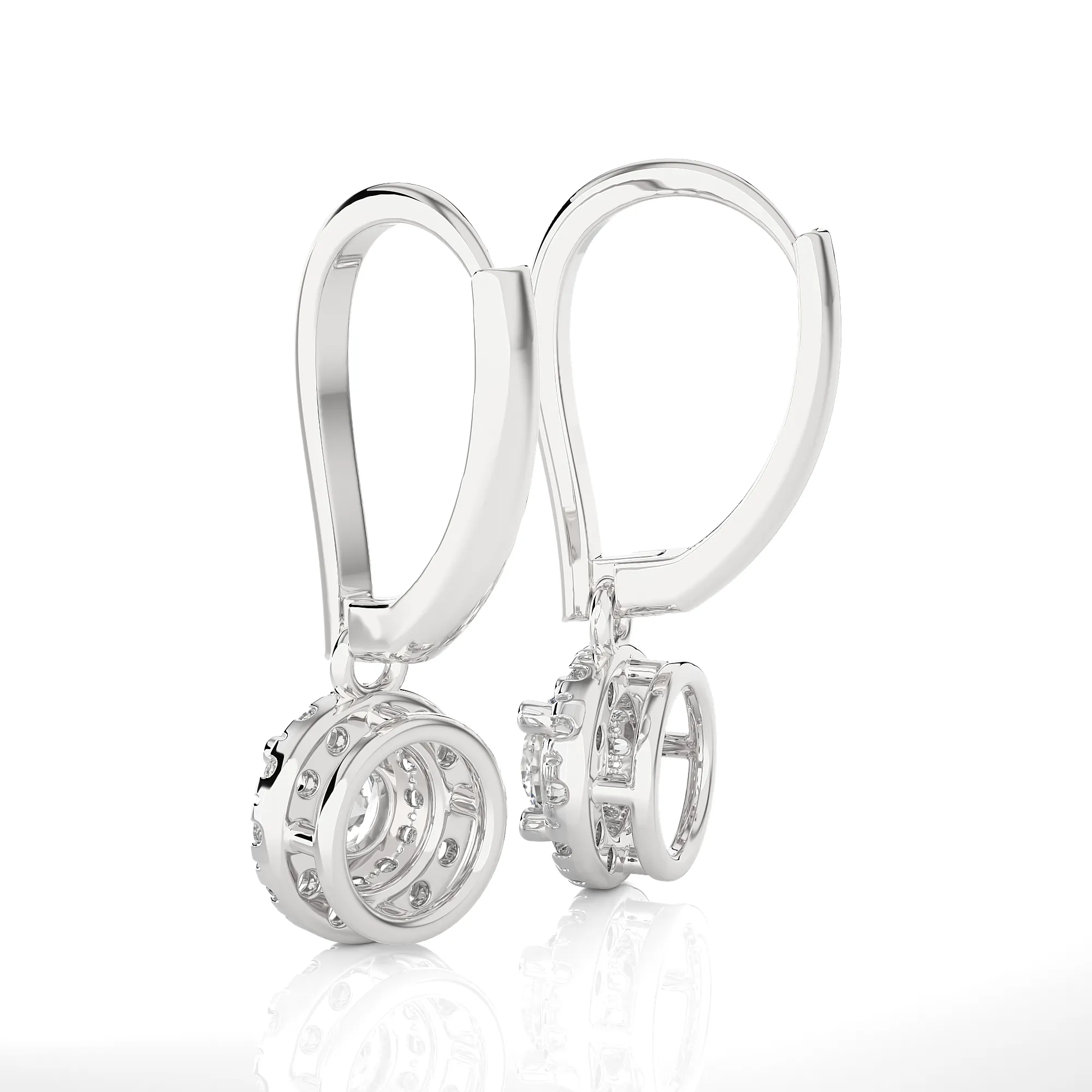 5/8 ctw Round Lab Grown Diamond Drop Earrings
