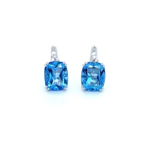 6CT EA/ BLUE TOPAZ WITH .18CT DIAMONDS IN AUSTIN, TX.