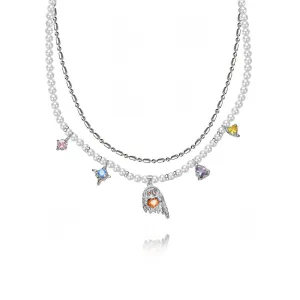 925 Silver Ghost Cool Pearl Necklace