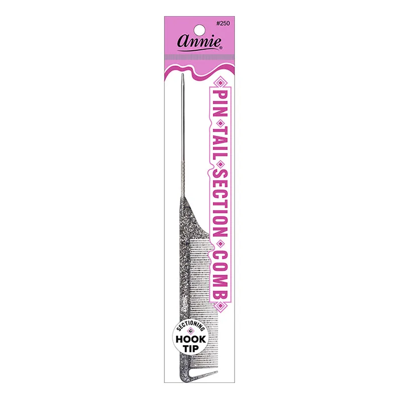 ANNIE Luminous Pin Tail Section Comb Assorted Color #250