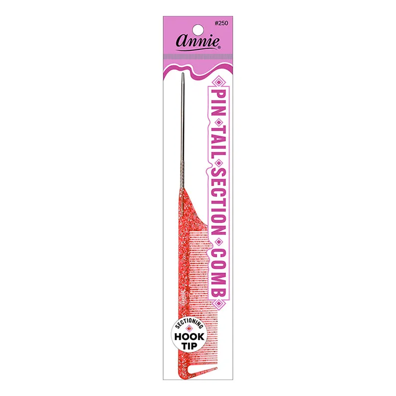 ANNIE Luminous Pin Tail Section Comb Assorted Color #250