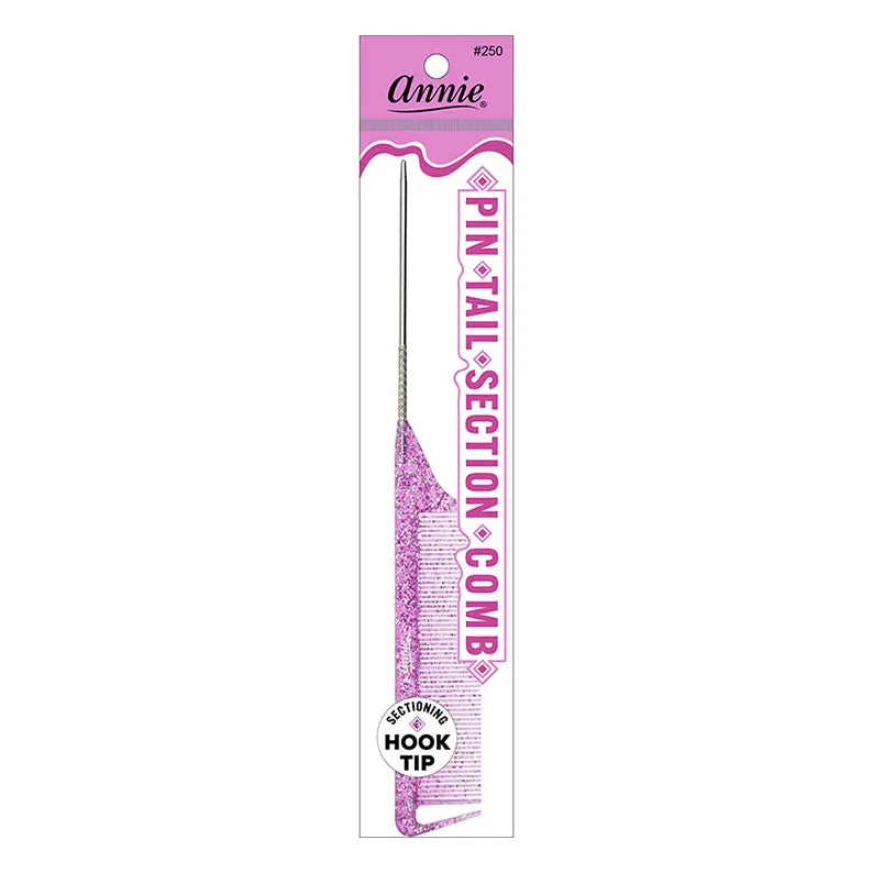 ANNIE Luminous Pin Tail Section Comb Assorted Color #250
