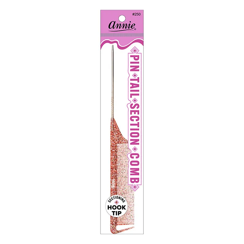 ANNIE Luminous Pin Tail Section Comb Assorted Color #250