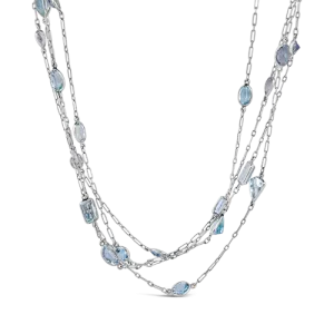 Aquamarine & Platinum Estate Necklace