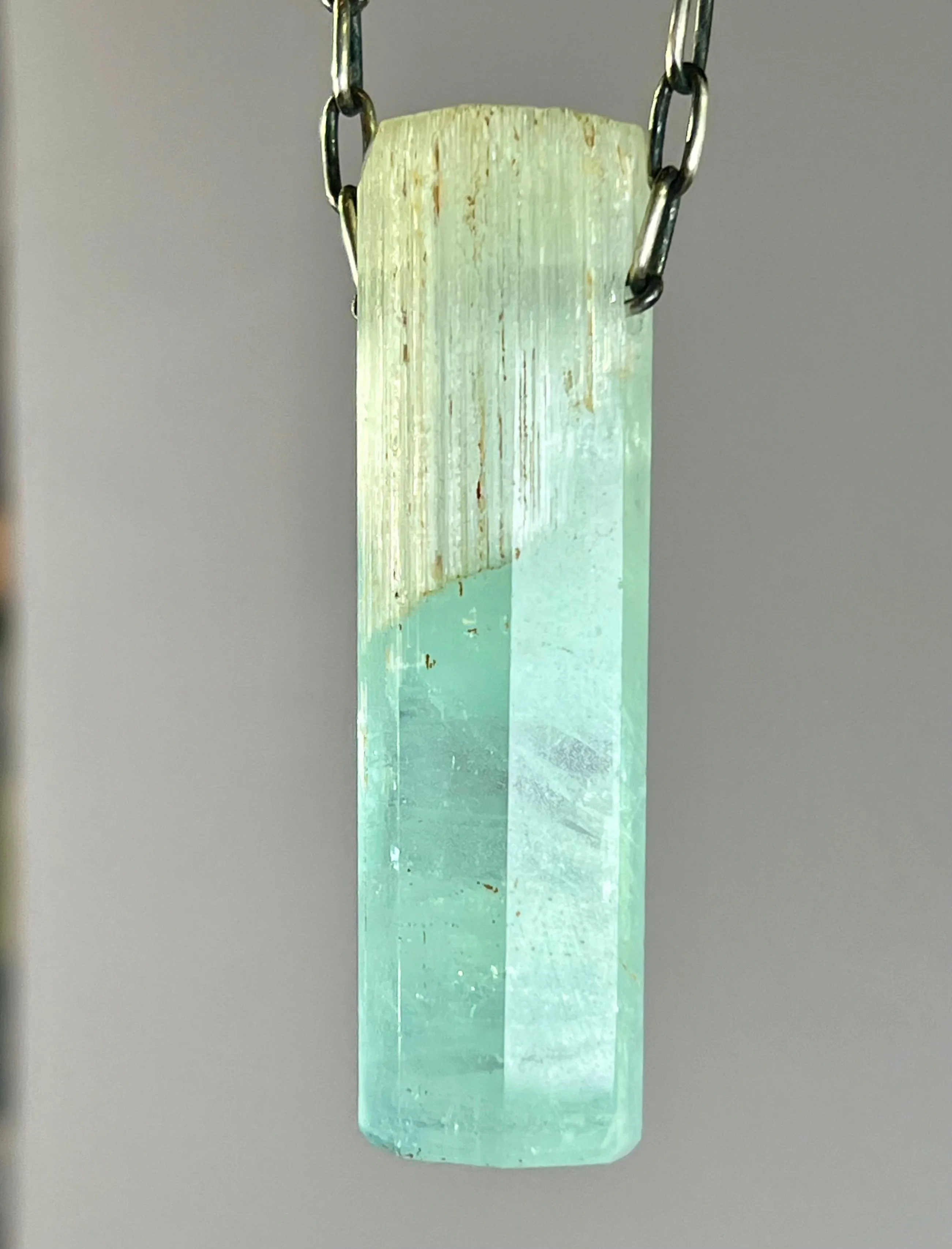 Aquamarine Crystal Necklace