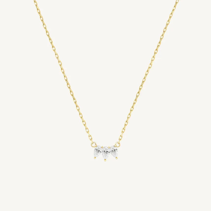Arc Pear Diamond Pendant
