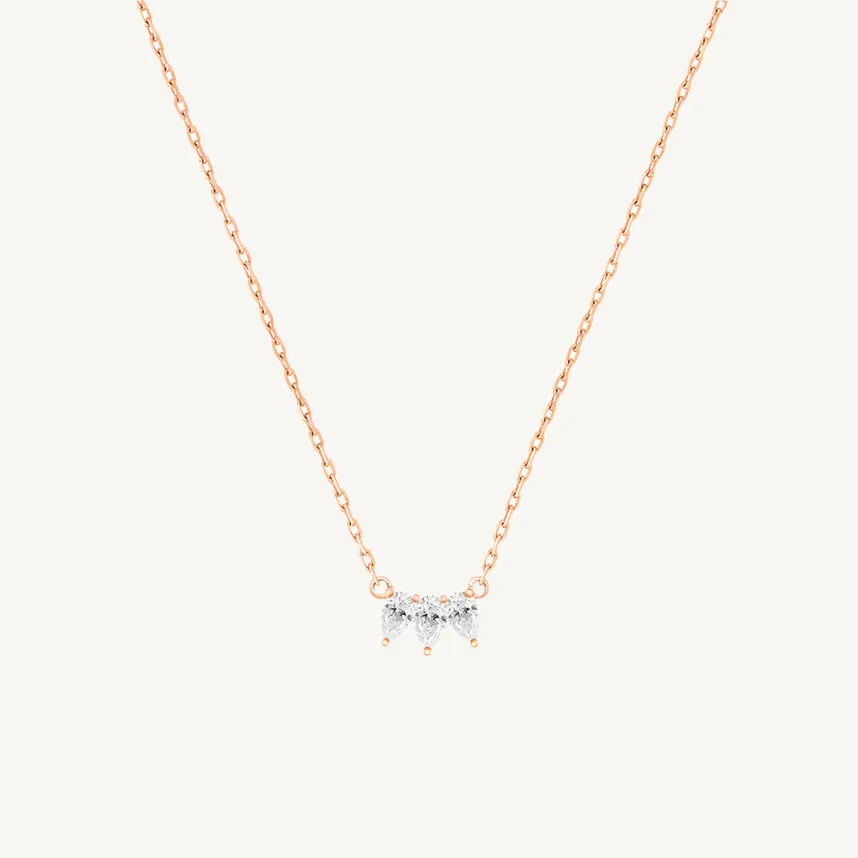 Arc Pear Diamond Pendant