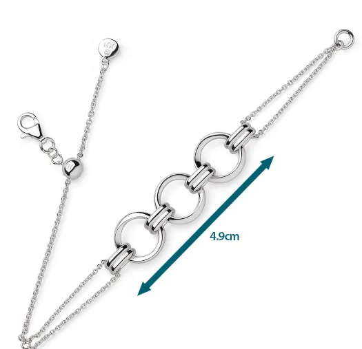 Bevel Unity Twin Chain Slider Bracelet