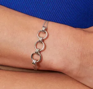 Bevel Unity Twin Chain Slider Bracelet